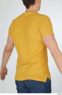 Brett casual dressed upper body yellow t shirt 0006.jpg